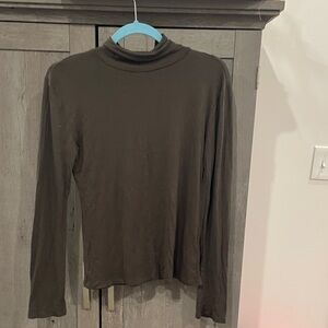Active Basic Chocolate Brown Turtleneck